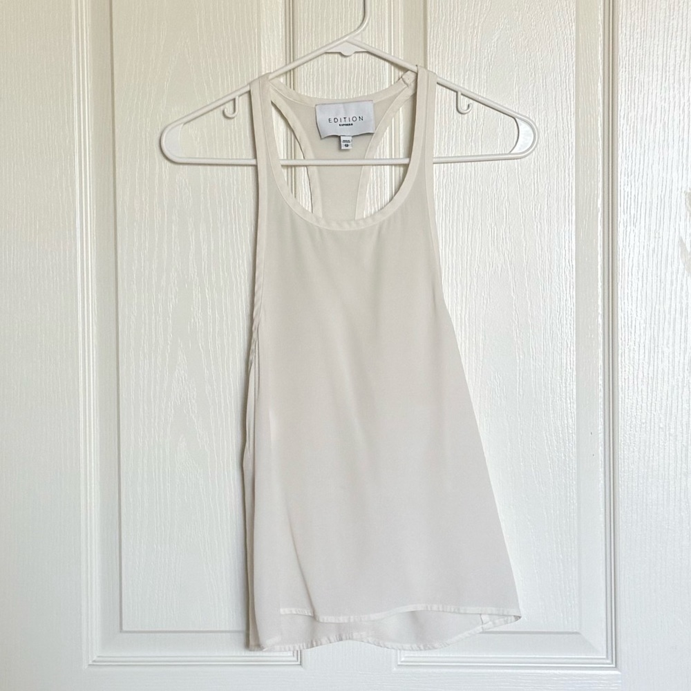 Express Edition : Ivory Sleeveless Top - Size XS